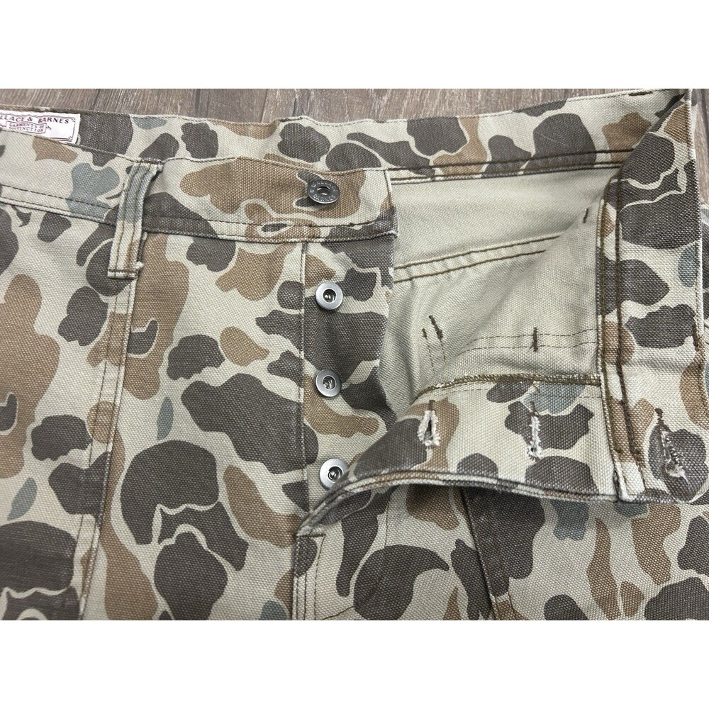 Wallace Barnes Duck Camo Pants Mens 34x30 Canvas Carpenter AB249 - Picture 2 of 11